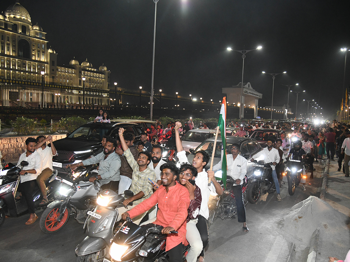 Cricket fans celebrate Indias victory over Pakistan at hyderabad10