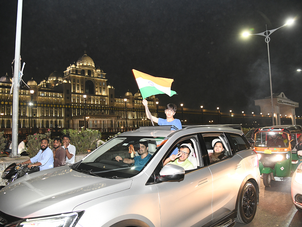Cricket fans celebrate Indias victory over Pakistan at hyderabad12