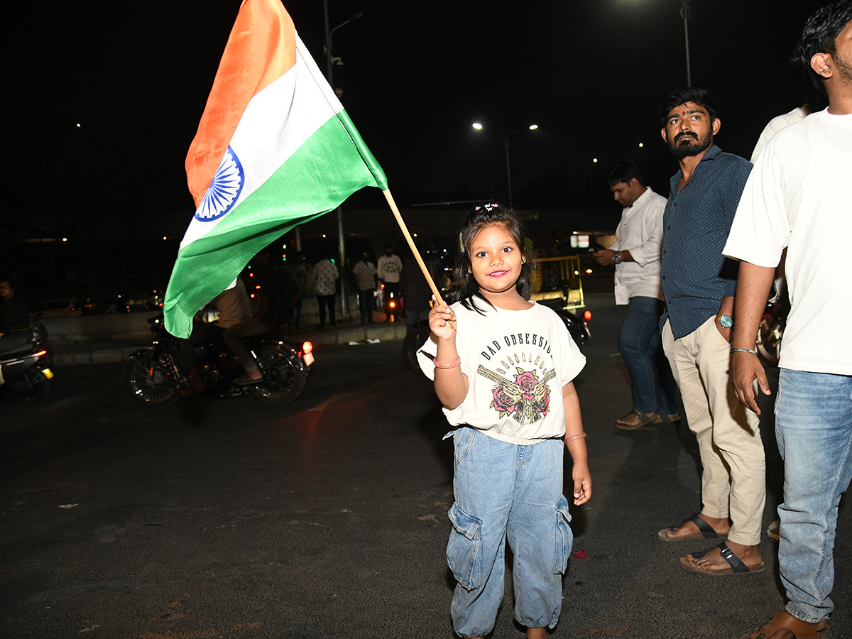 Cricket fans celebrate Indias victory over Pakistan at hyderabad16