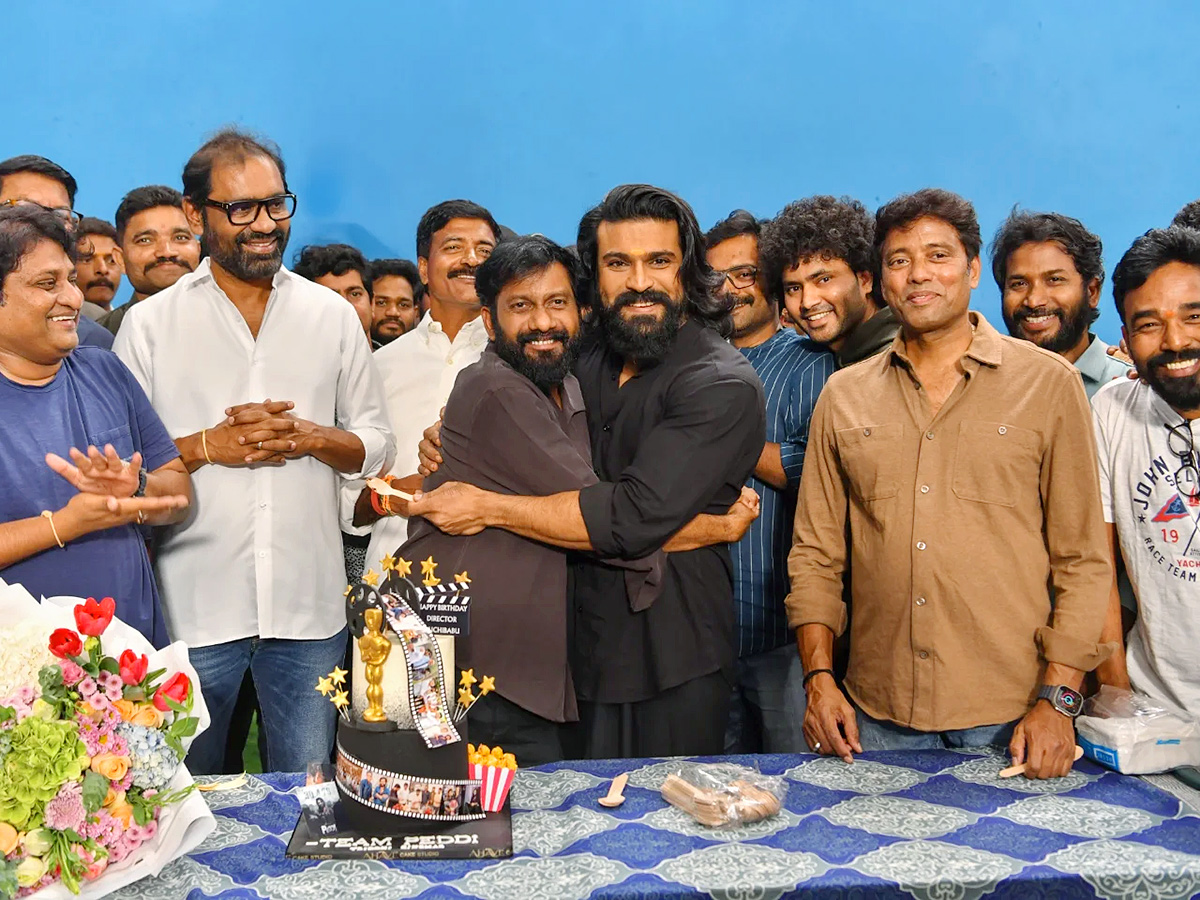 Director Buchi Babu Sana Birthday Celebrations in Peddi Movie Set1