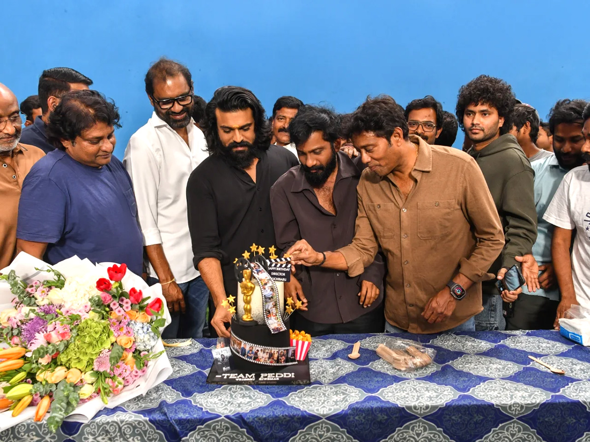 Director Buchi Babu Sana Birthday Celebrations in Peddi Movie Set2