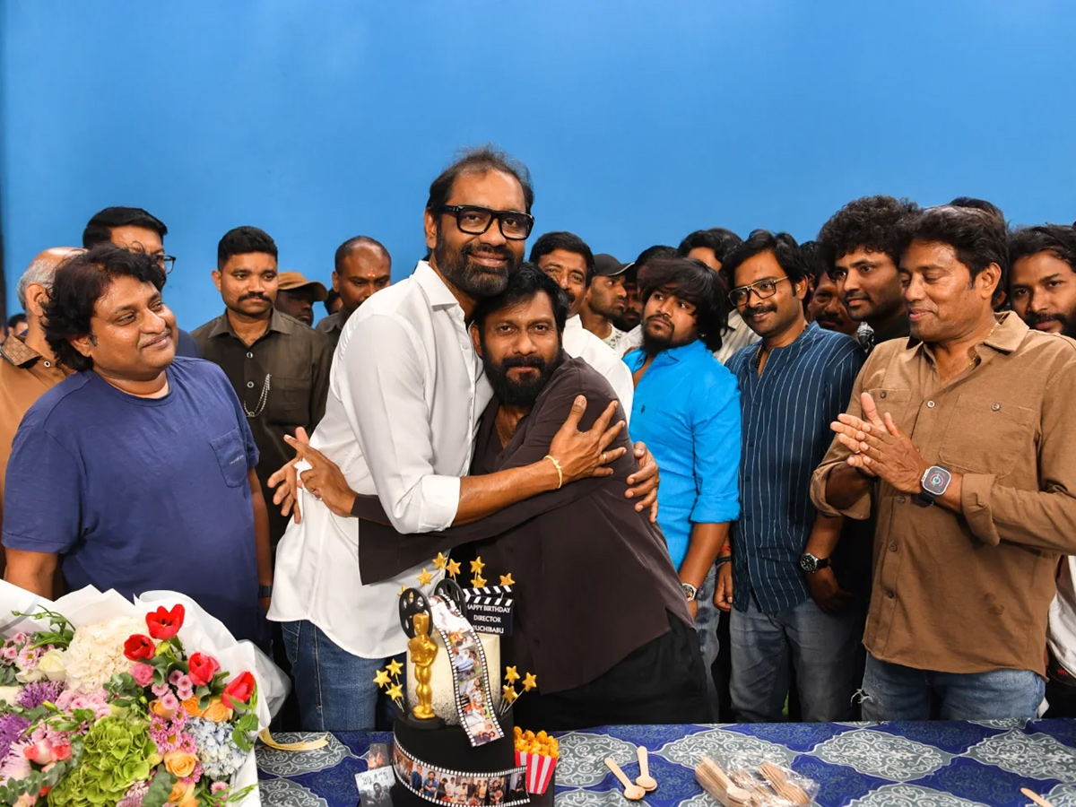 Director Buchi Babu Sana Birthday Celebrations in Peddi Movie Set3