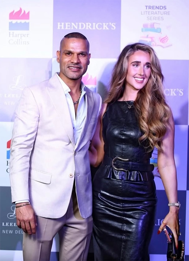 shikhar dhawan posts sangeet night photo with fiance sophie shine12