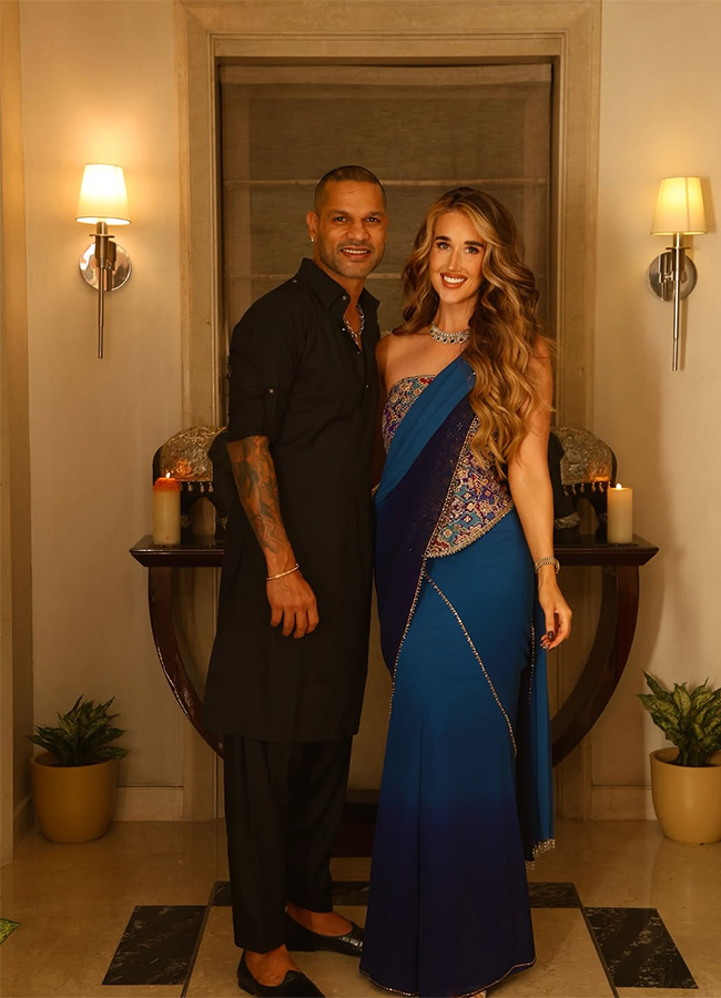 shikhar dhawan posts sangeet night photo with fiance sophie shine16