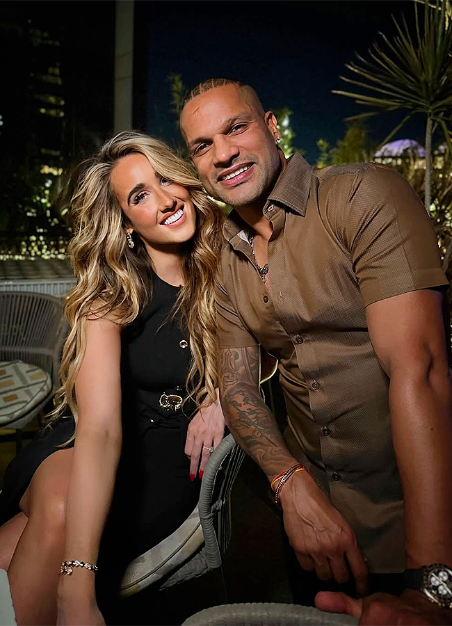 shikhar dhawan posts sangeet night photo with fiance sophie shine22