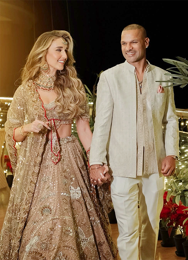 shikhar dhawan posts sangeet night photo with fiance sophie shine3