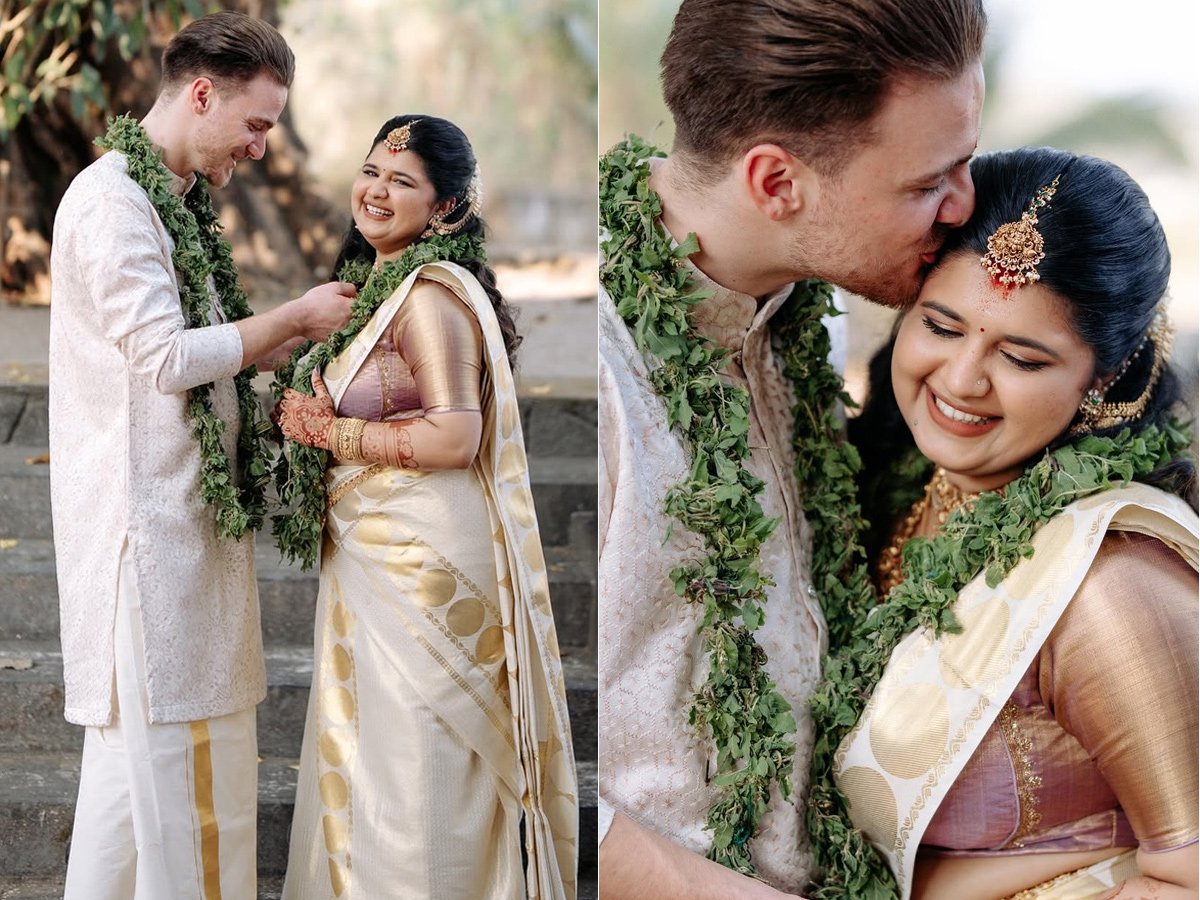 Malayalam Actress And Social Media Influencer Gayatri Gopi Married British Man Photos1
