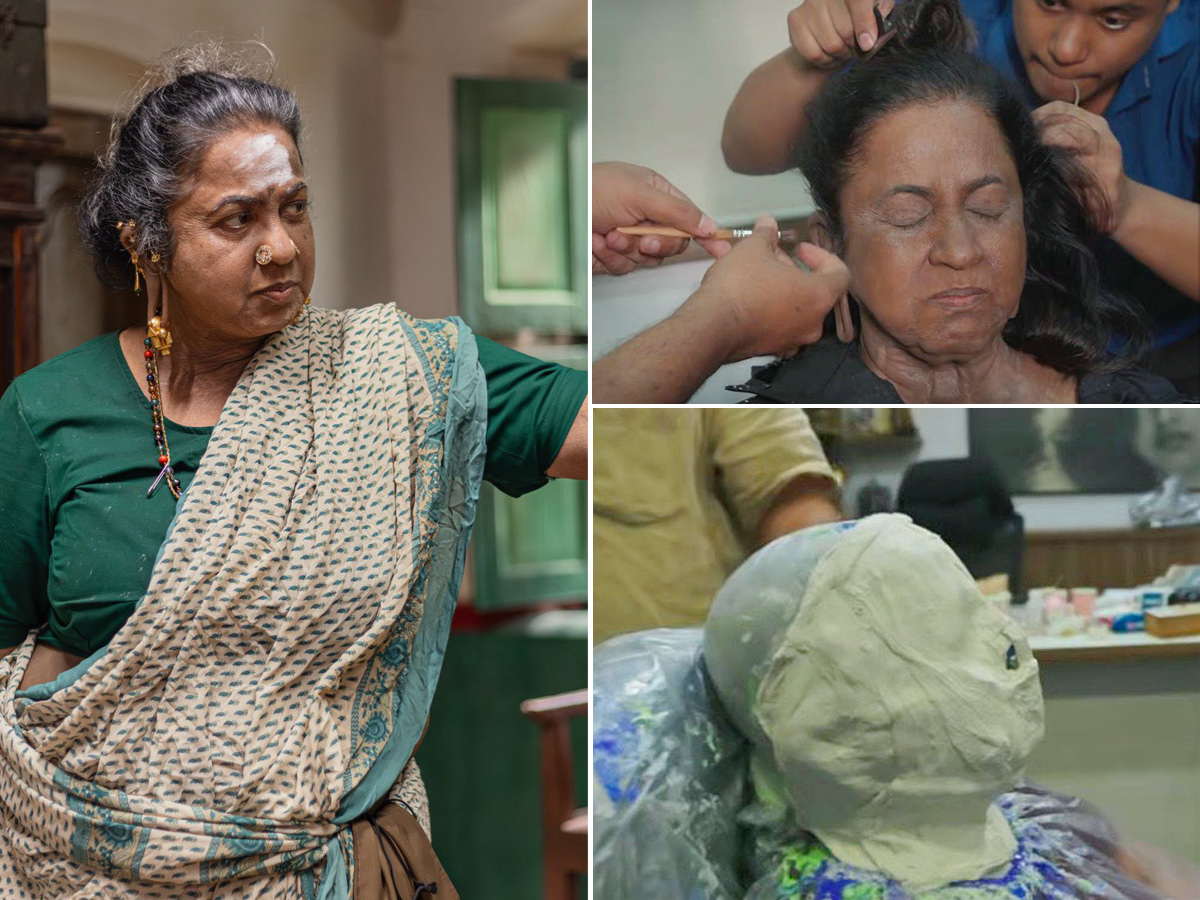 Actress Radhika Sarathkumar Thaaikizhavi Movie Makeup Making1