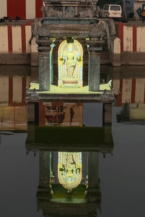 Actor Aadhi Pinisetty And Nikkigalrani couple visited Kumbakonam And Thanjavur temples PHotos5