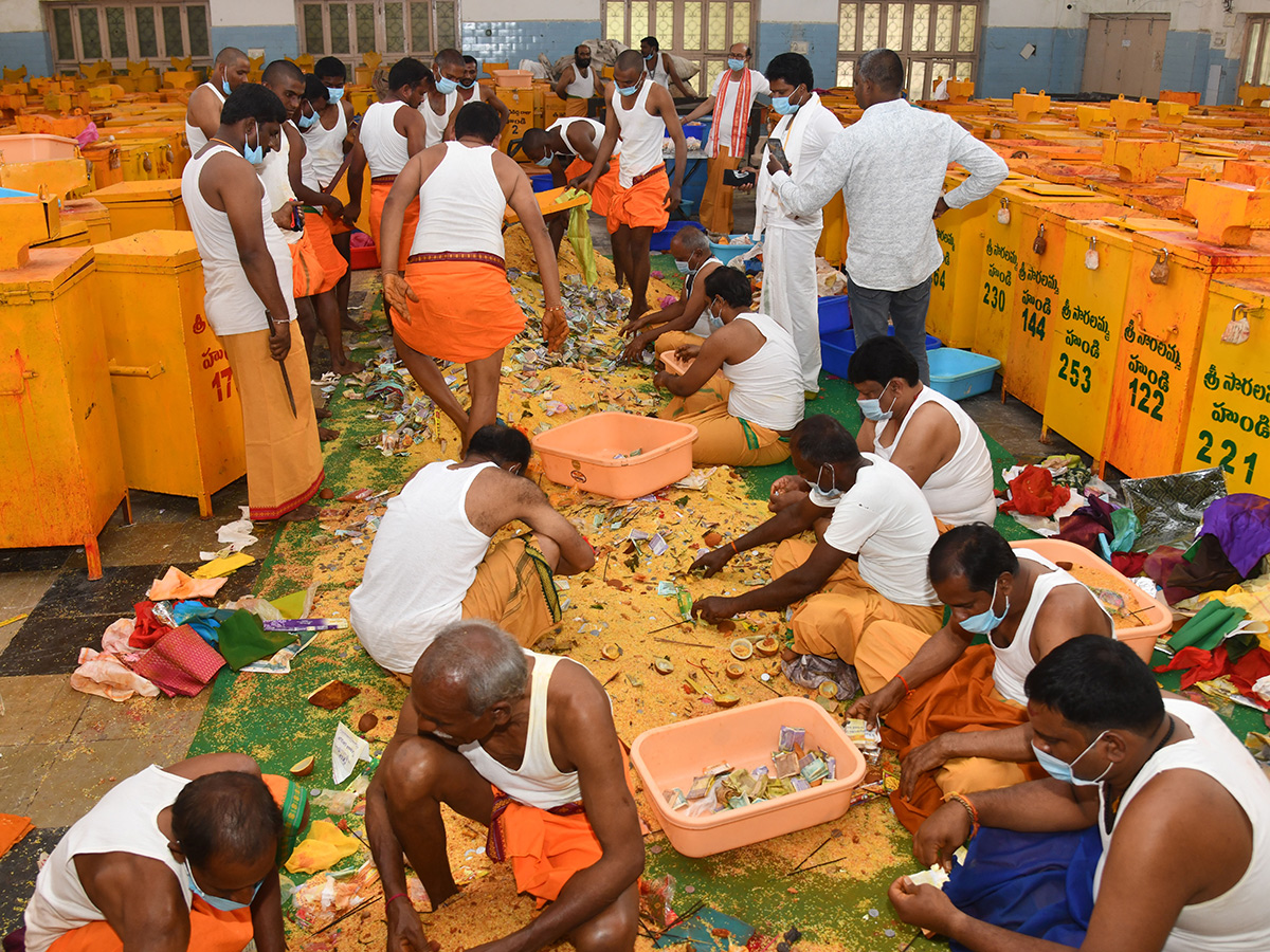 Medaram Sammakka Sarakka Hundi Counting Photos4