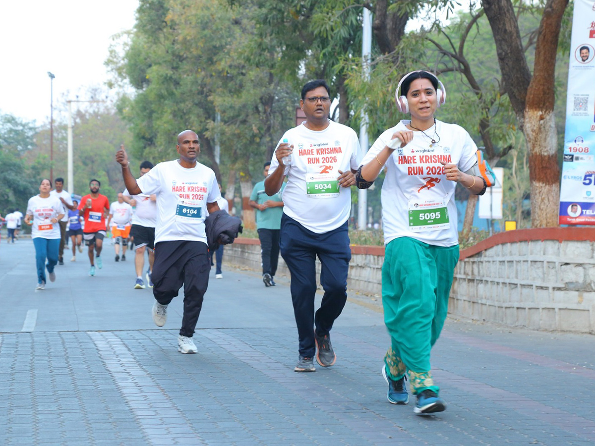 The exciting Hare Krishna Run 2026 At Hyderabad9