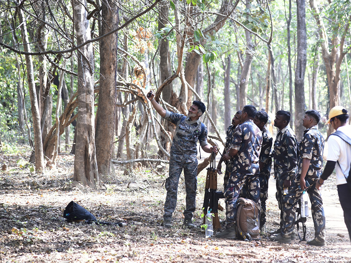 Devotees travel to the Srisailam temple by walk through forest area32