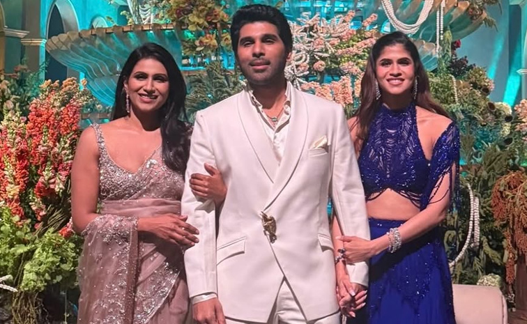 Allu Arjun-Sneha At Sirish pre-wedding party Photos2