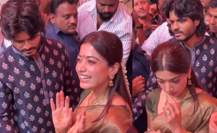 VijayDeverakonda And RashmikaMandanna Visited TTD Temple In Hyderabad Photos6