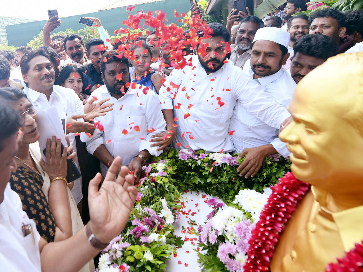 YSRCP Formation Day : YS Jagan Flag Hoisting at YSRCP Central Office 17