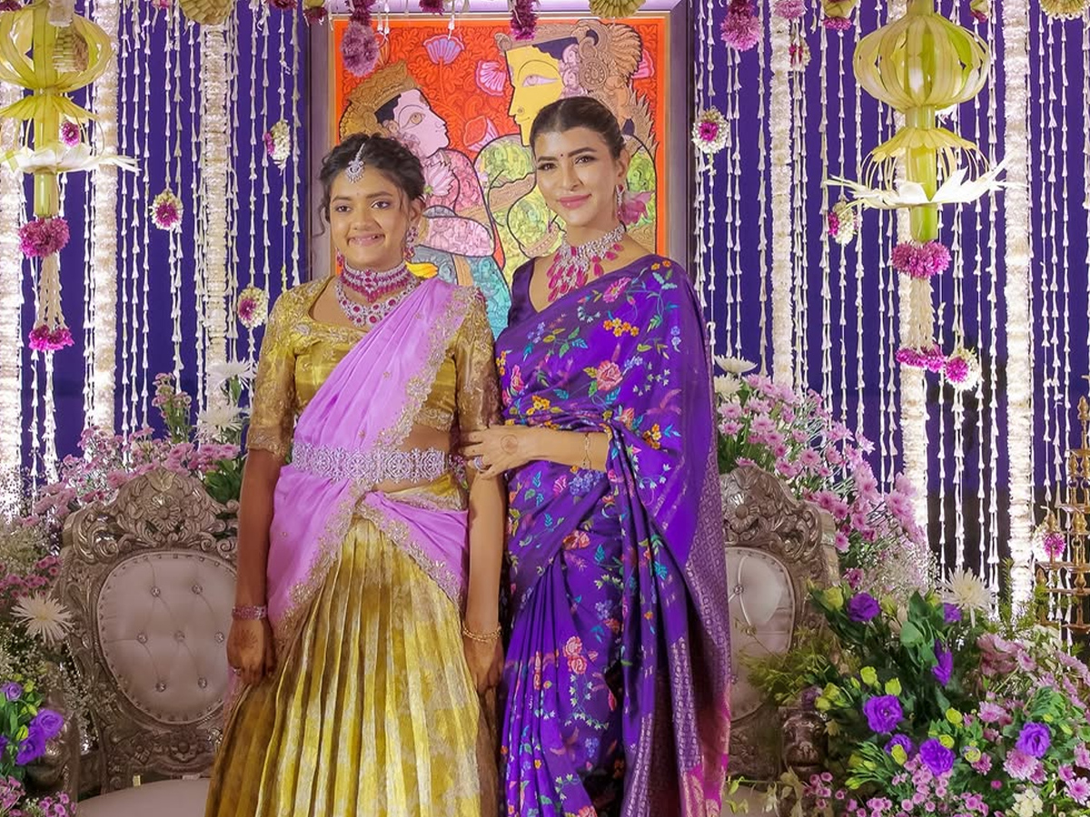 Lakshmi Manchu daughter Vidya Nirvana Half Saree function Photos9