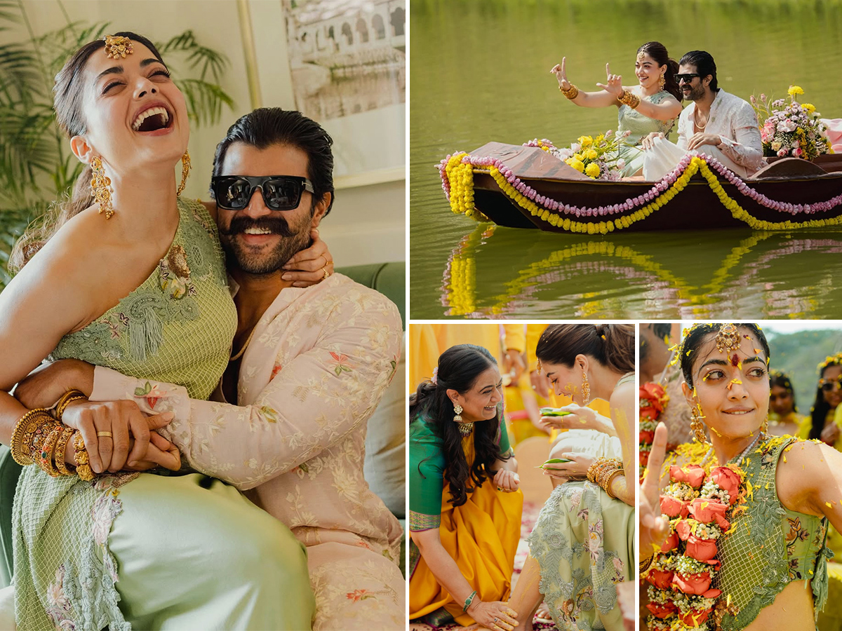 Virosh Haldi Pics : Rashmika and Vijay Deverakonda Share Pictures from the Haldi Ceremony HD Photos1