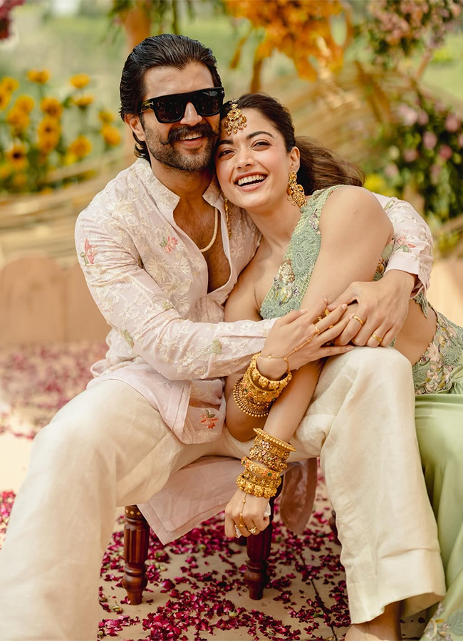 Virosh Haldi Pics : Rashmika and Vijay Deverakonda Share Pictures from the Haldi Ceremony HD Photos11