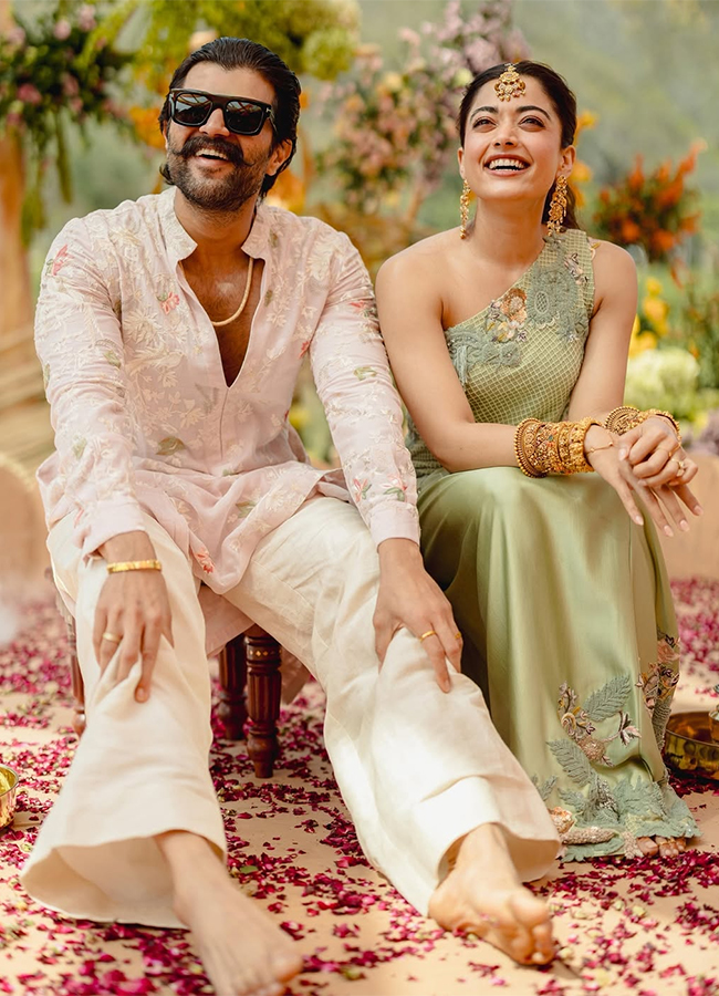 Virosh Haldi Pics : Rashmika and Vijay Deverakonda Share Pictures from the Haldi Ceremony HD Photos2