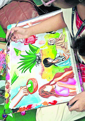 ● కాన్వాస్‌పై ప్రకృతి సోయగాలు3