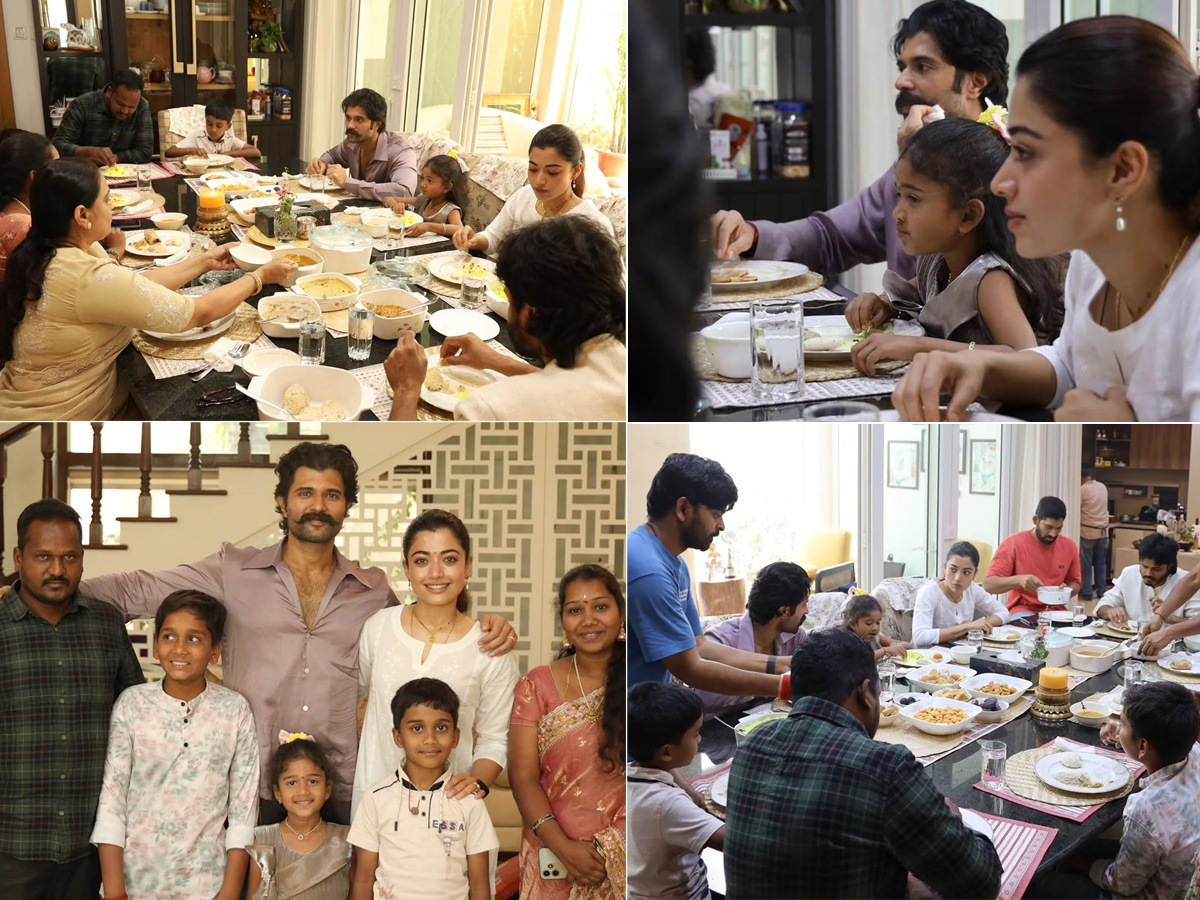 Vijay Devarakonda And Rashmika Mandanna Invited cutie fan Lucky Thalli to Home Photos1