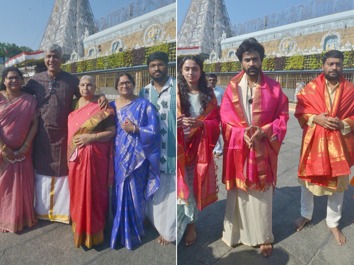 Actor Sharwanand And Actress Malavika Nair At Tirumala Photos1