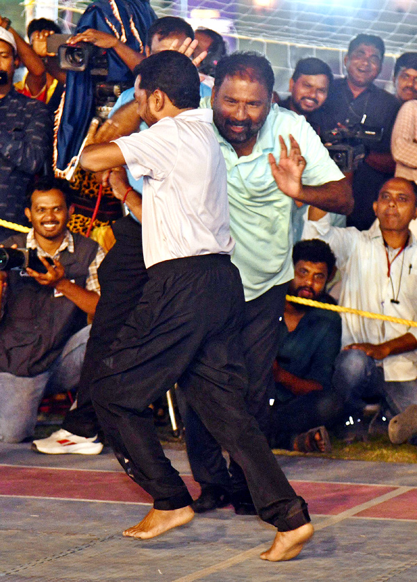 MLAs And MLCs Playing Kabaddi At LB Stadium 3