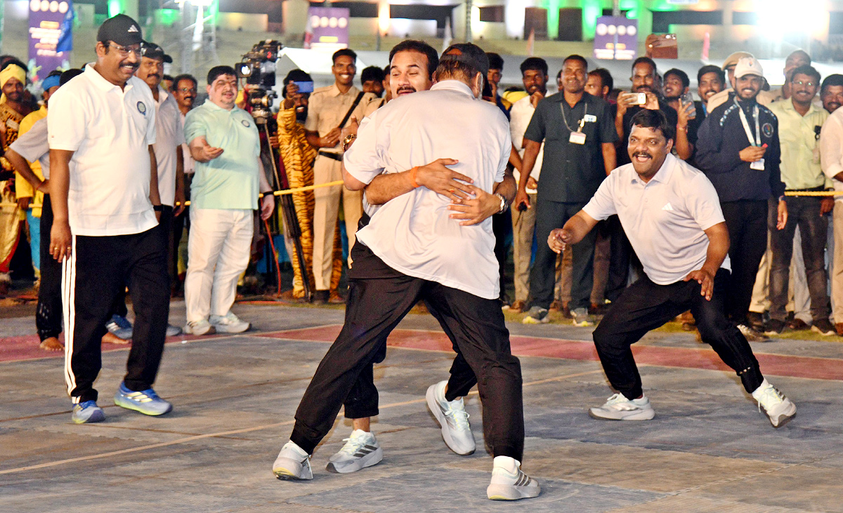 MLAs And MLCs Playing Kabaddi At LB Stadium 20
