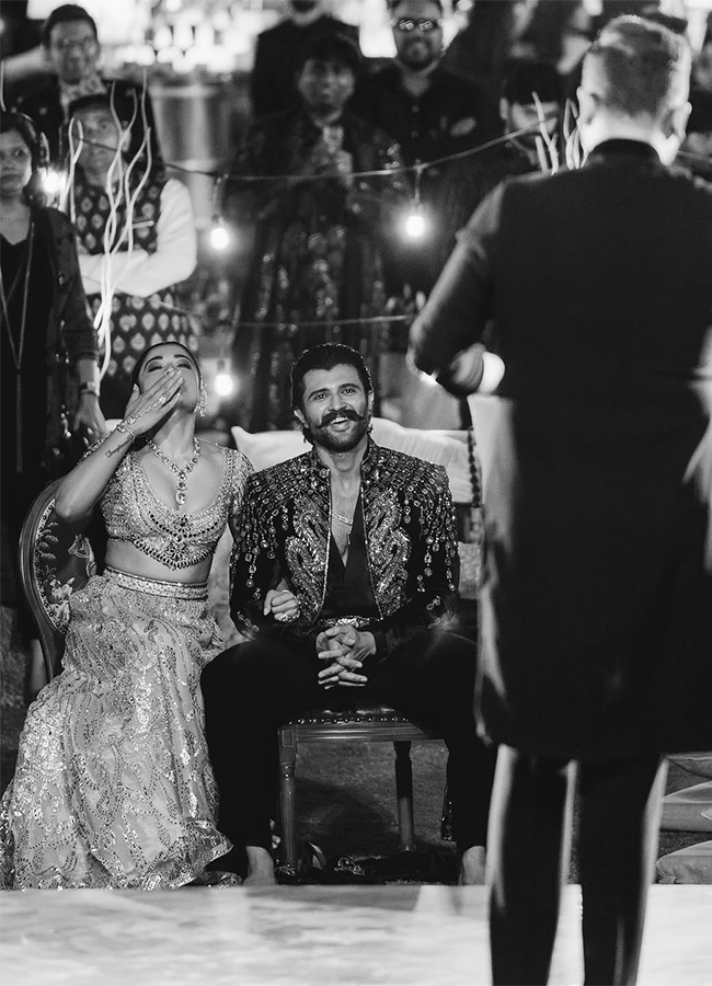 Vijay Deverakonda And Rashmika Mandanna Wedding Sangeet At Udaipur Photos Trending12