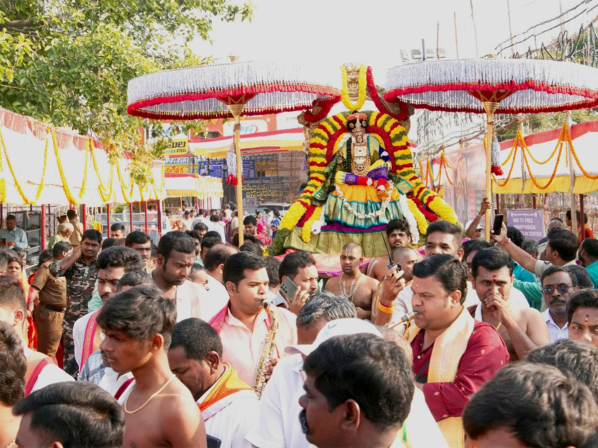 Vontimitta : Lord Kodandarama adorned as Mohini gracefully 1