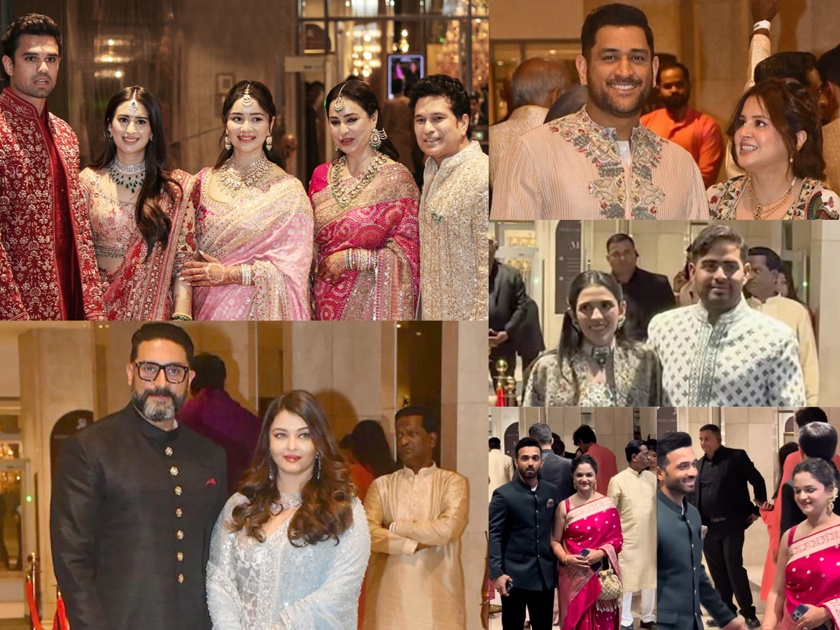 Celebrities At Arjun Tendulkar Saaniya Chandhok Wedding Photos1