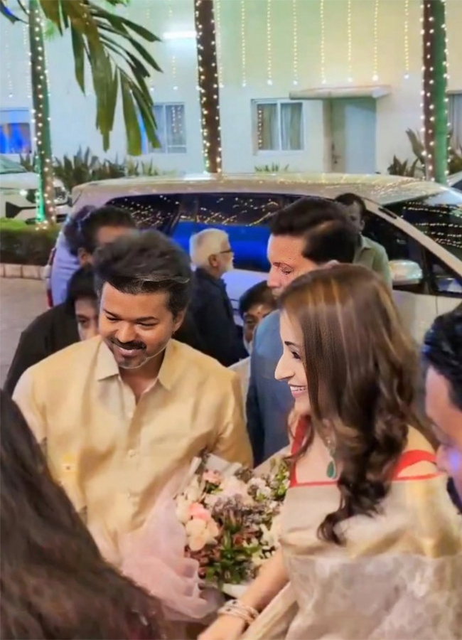 Actor and TVK chief Vijay attends wedding reception with Trisha11
