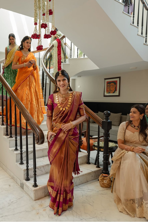 Nayanika Reddy stuns In silk saree at Pellikuturu ceremony ahead of wedding Photos2