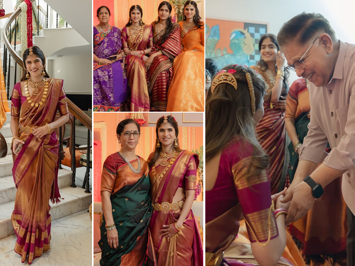 Nayanika Reddy stuns In silk saree at Pellikuturu ceremony ahead of wedding Photos1