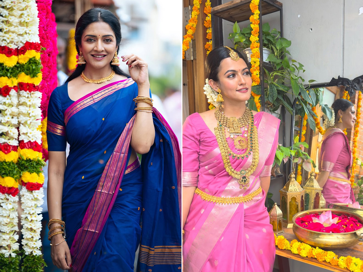 Tamil New Year : Kollywood Actresses and their traditional Avatars Photos1