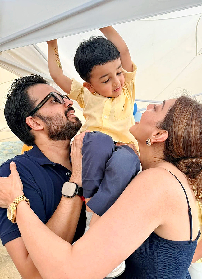 Actress Kajal Aggarwal Son Birthday Celebrations Viral photos14