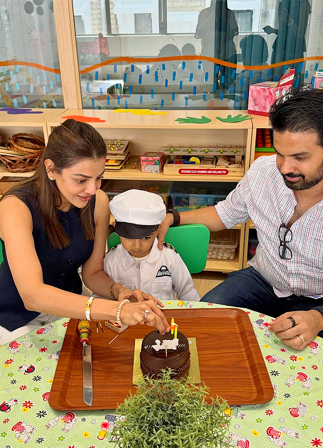 Actress Kajal Aggarwal Son Birthday Celebrations Viral photos3