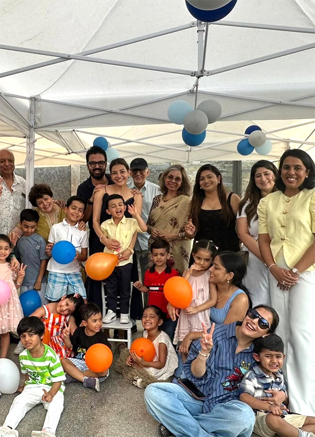 Actress Kajal Aggarwal Son Birthday Celebrations Viral photos8