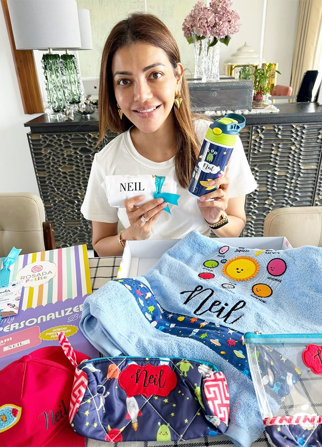 Actress Kajal Aggarwal Son Birthday Celebrations Viral photos9