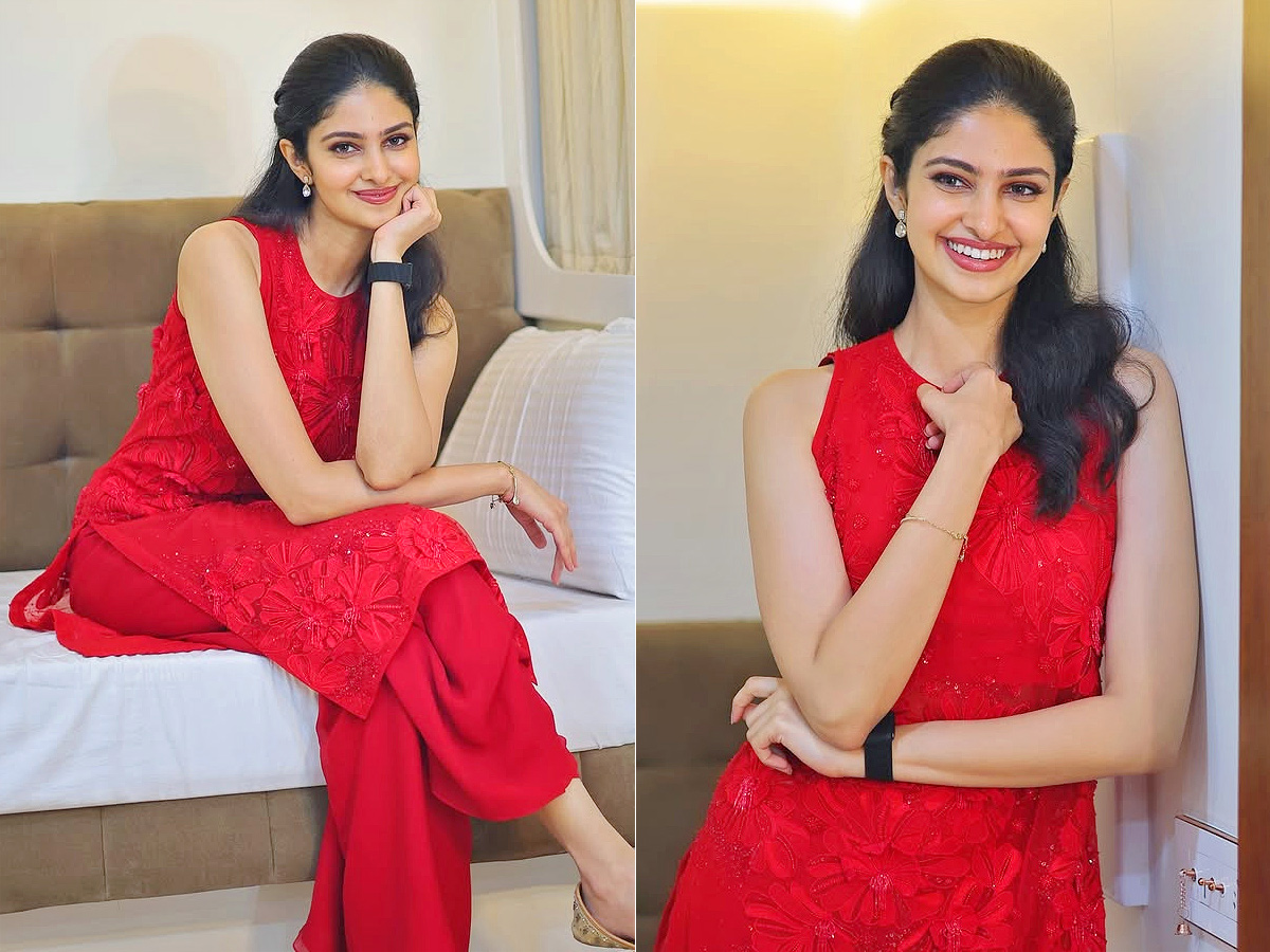 Actress Manasa Varanasi shone Brightly In The red Dress Photos1