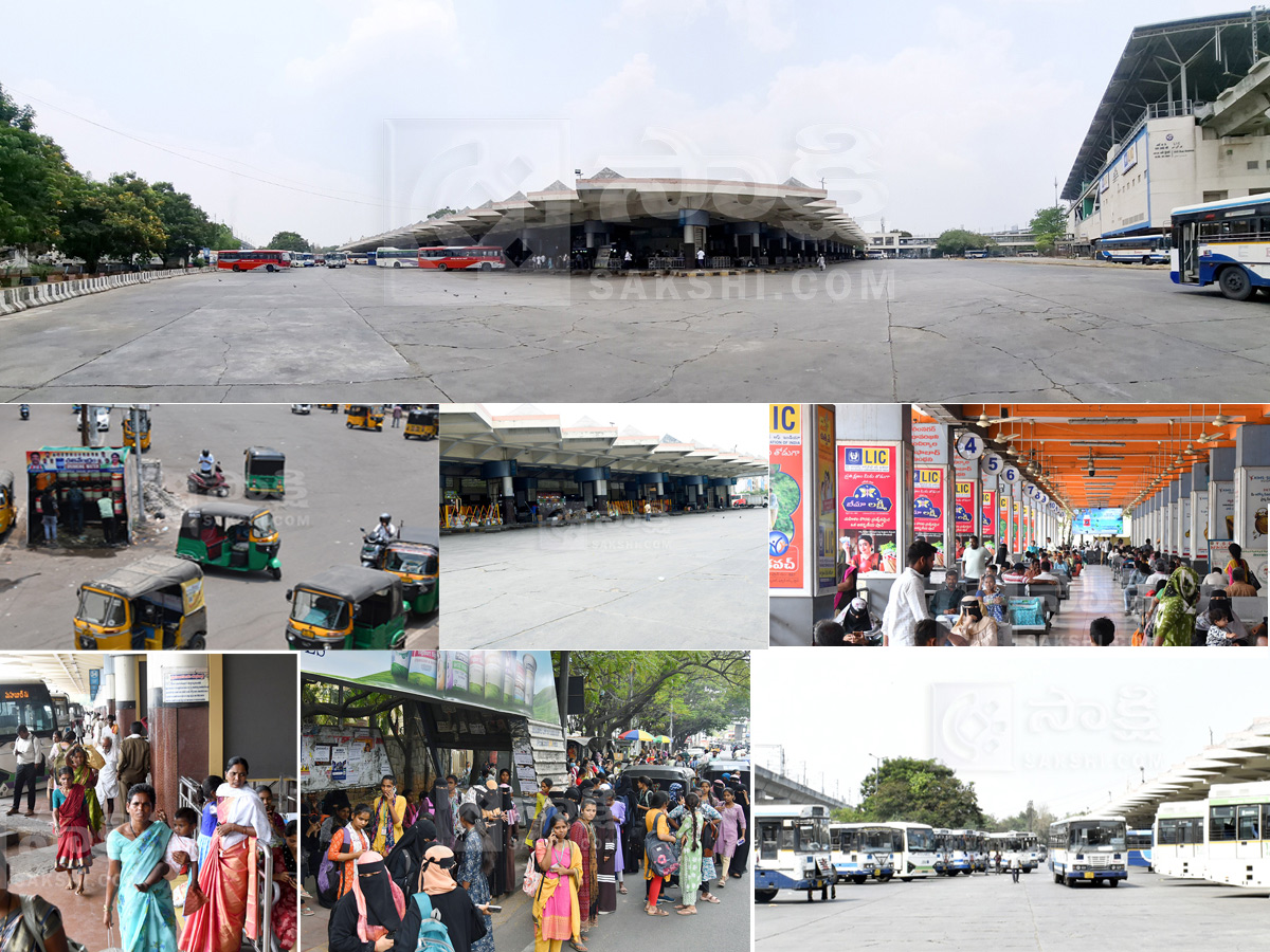 Telangana RTC Employees Strike : Passengers Suffers At Bus Stands Photos1