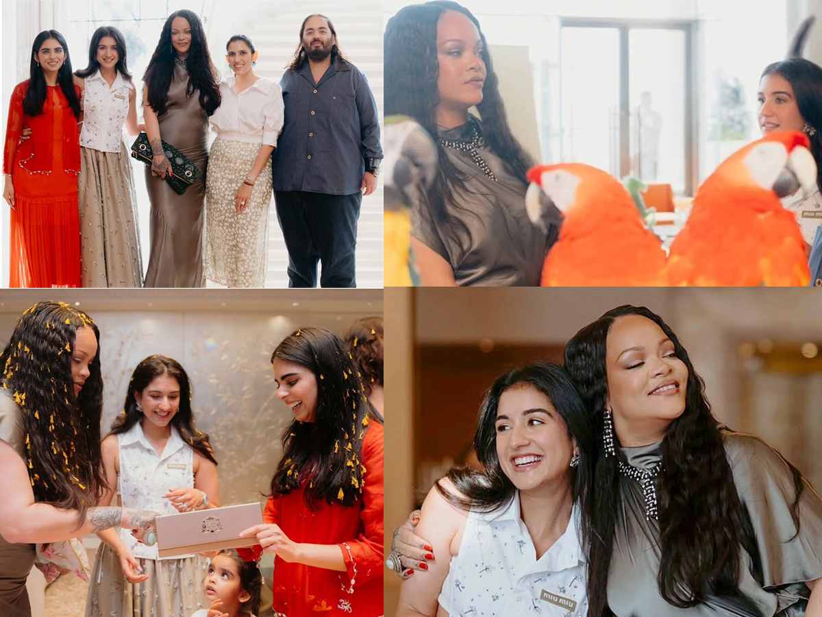 Rihanna And her guests visited The Ambani family At Their home Photos1