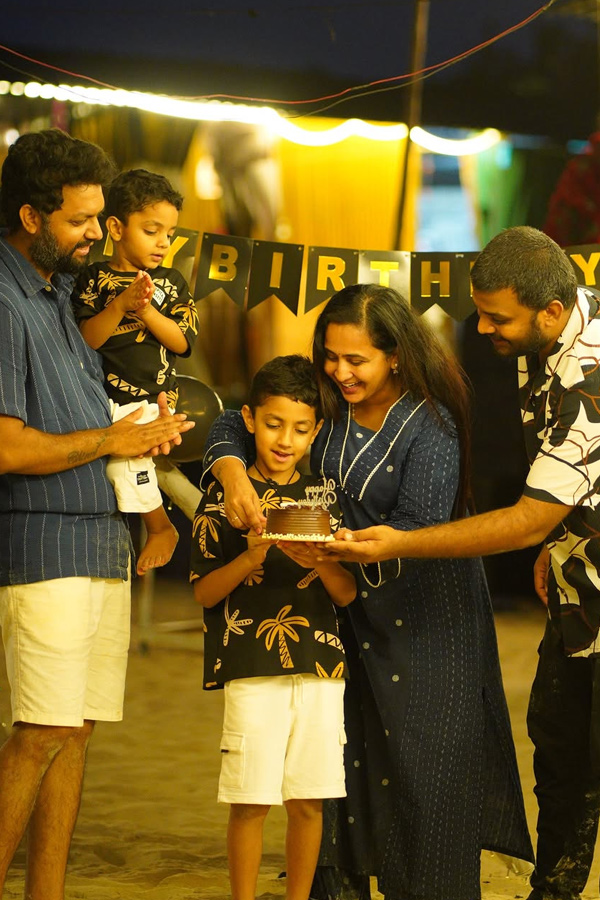 Anchor Lasya Manjunath Shares Son Birthday Celebrations Photos8