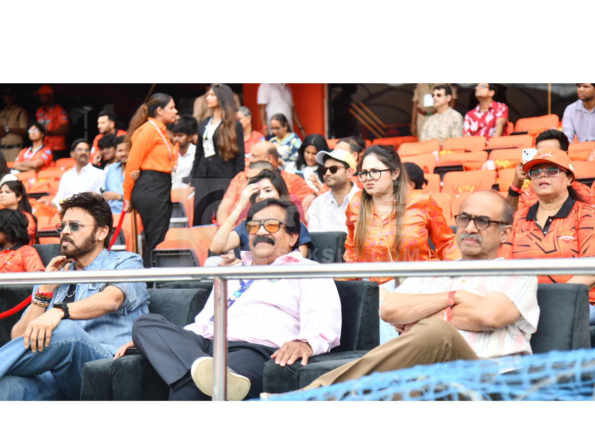 SRH vs LSG IPL 2026 : Celebrities At Uppal Cricket Stadium Hyderabad Photos39
