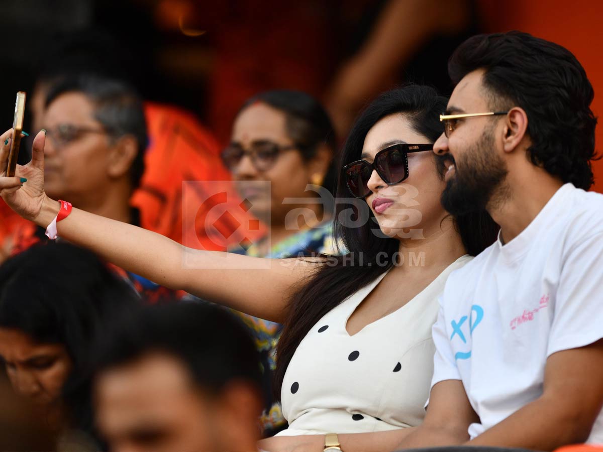 SRH vs LSG IPL 2026 : Celebrities At Uppal Cricket Stadium Hyderabad Photos53