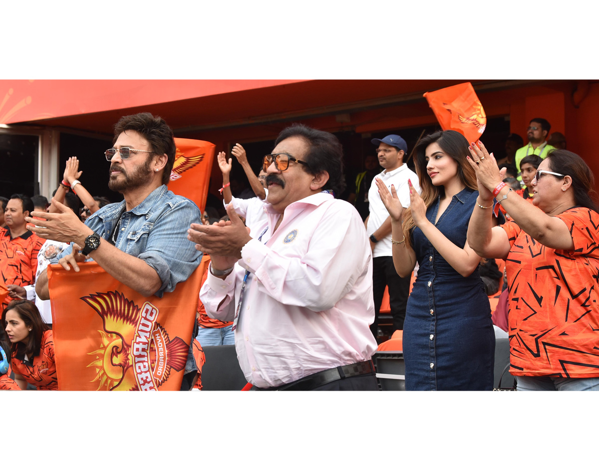 SRH vs LSG IPL 2026 : Celebrities At Uppal Cricket Stadium Hyderabad Photos8