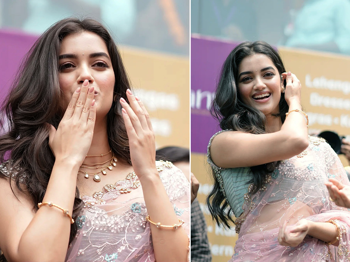 Tollywood Actress Bhagyashri Borse in Vijayawada1