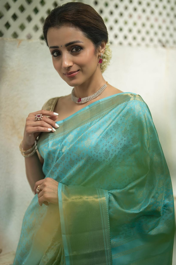 Actress Trisha Krishnan Attend TVK VIjay Oath Ceremony Photos6