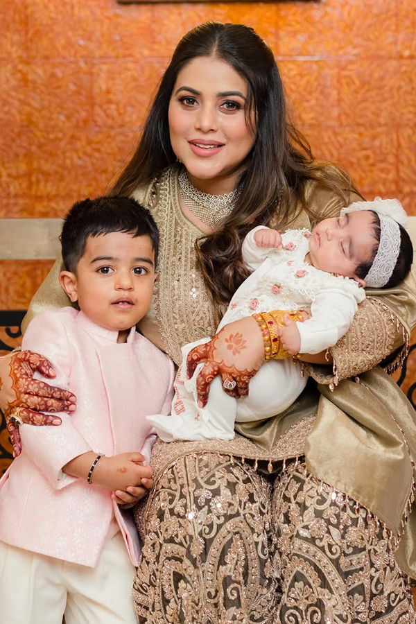 Actress Poorna Daughter Naming Ceremony Beautiful moments Photos7
