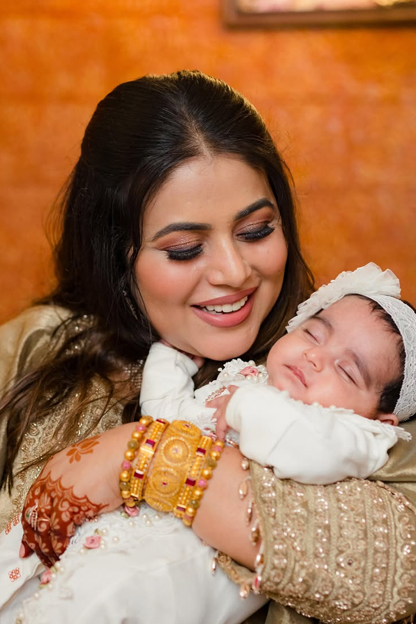 Actress Poorna Daughter Naming Ceremony Beautiful moments Photos9
